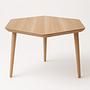Hexagonaler Couchtisch hochwertiges Holz 75cmx75cm 1