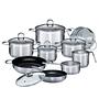 14x Kochtopf-Set Alara Edelstahl Silber 0