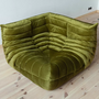 Set Lounge Togo 4 pz. Velluto Verde oliva 4