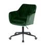 Bürostuhl Drehbar Samt Grün Schwarz 0