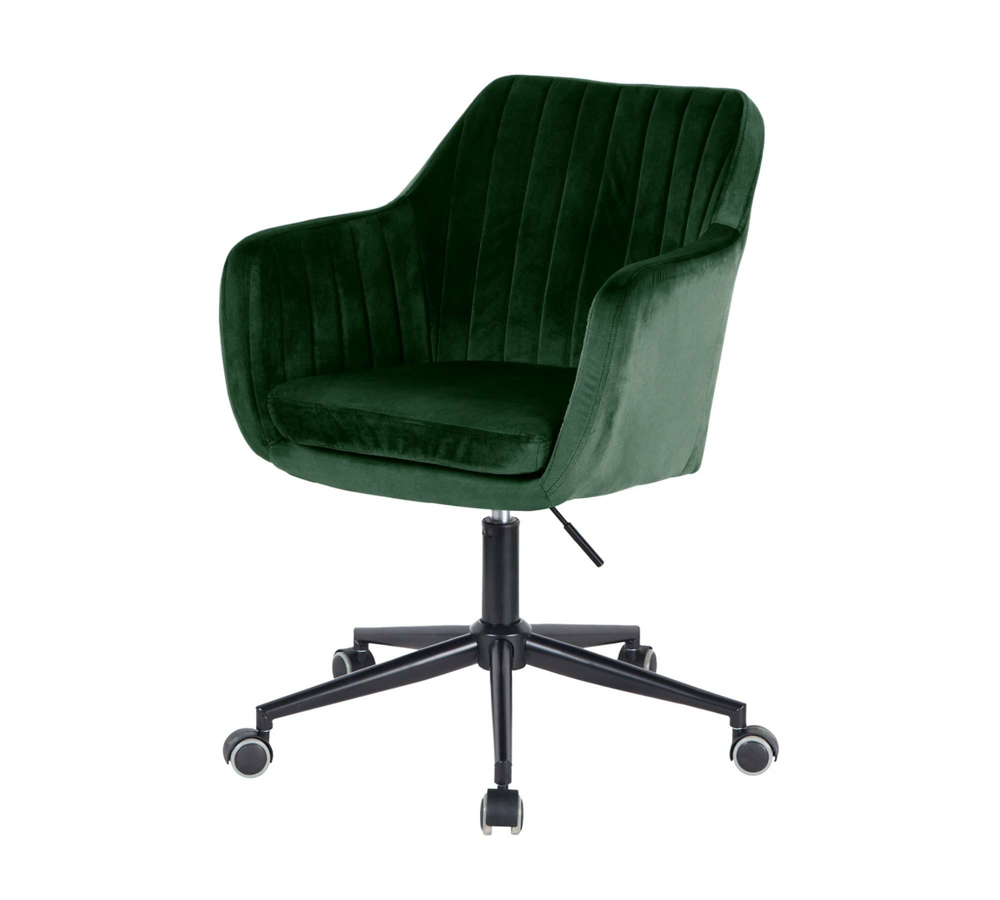 Bürostuhl Drehbar Samt Grün Schwarz 0