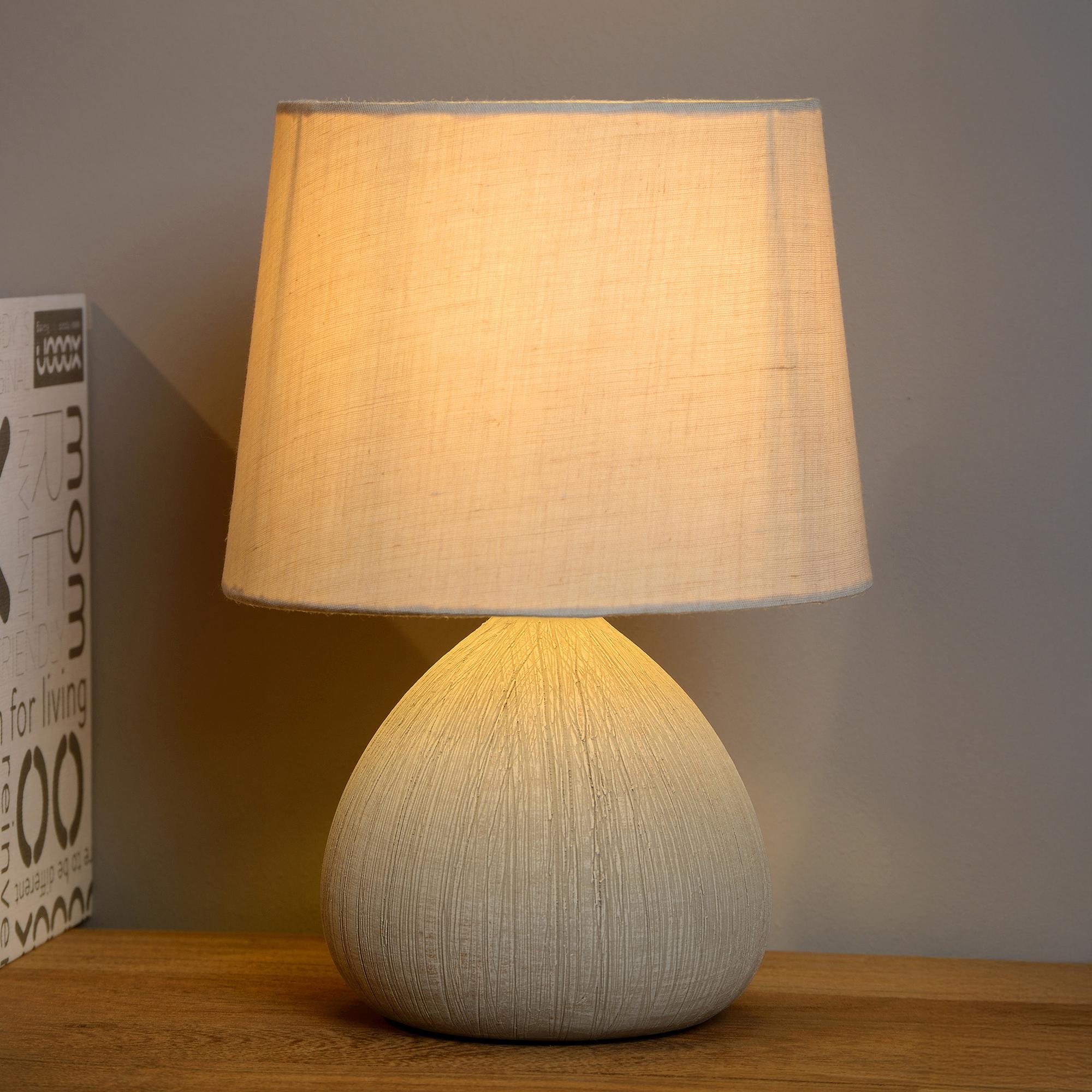 Ramzi Table Lamp Ceramic Grey 1