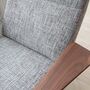 Votteler 368 Sessel inkl. Hocker Textil Metall Holz Grau 5