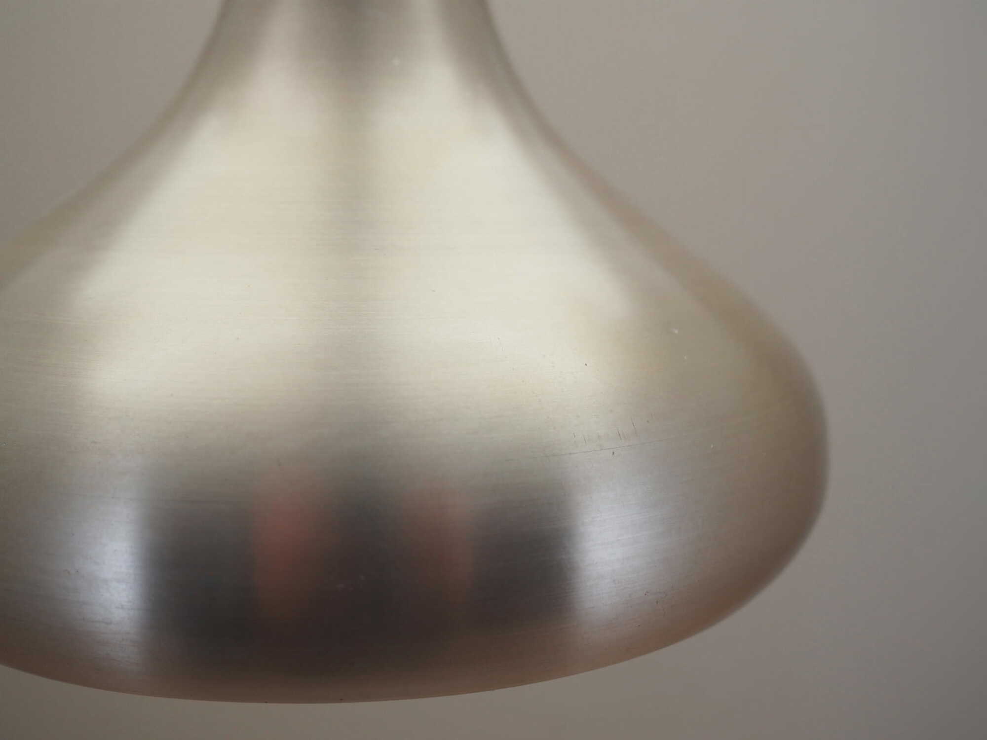 Lampada a sospensione metallo grigio anni '70 5