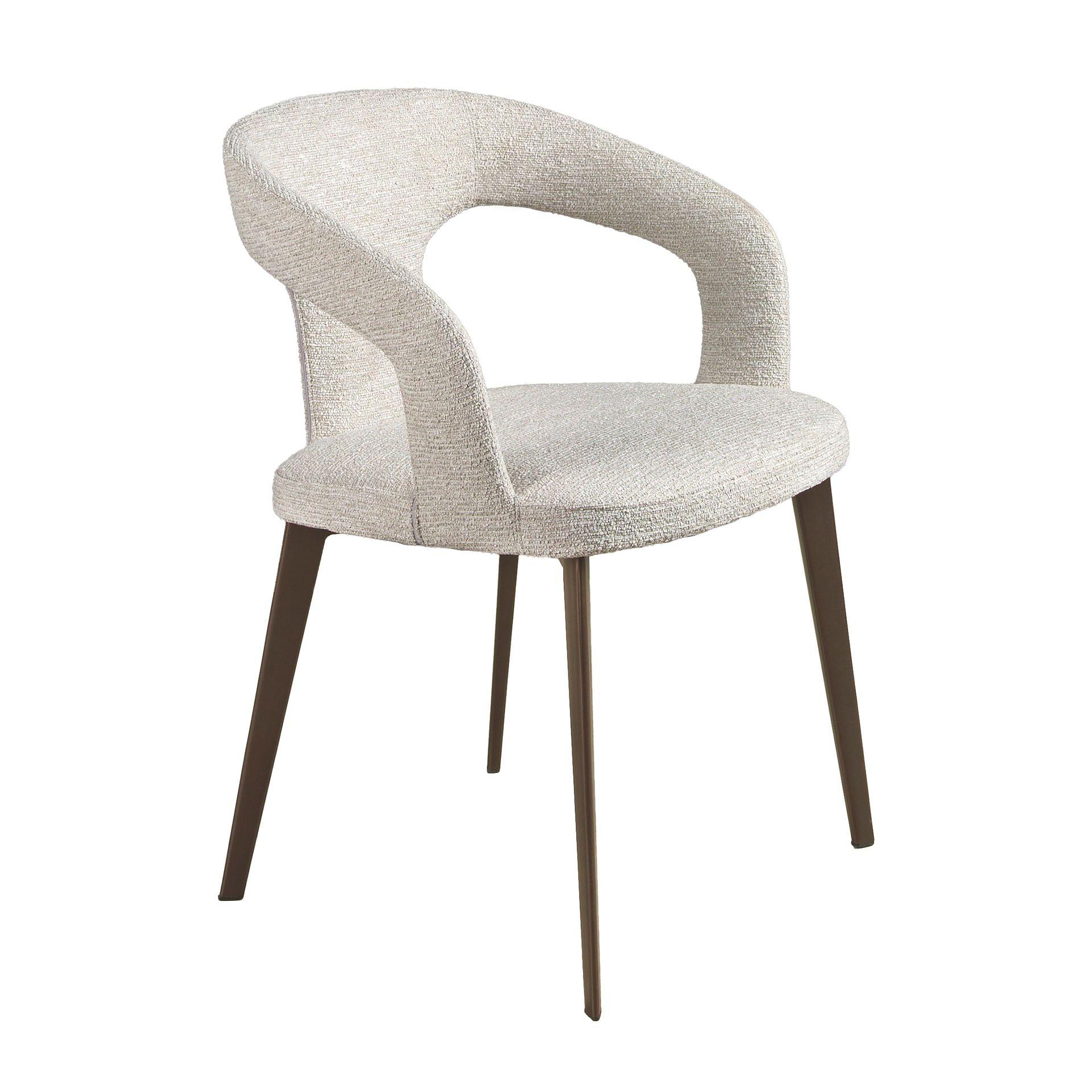 Dining chair textile white 0