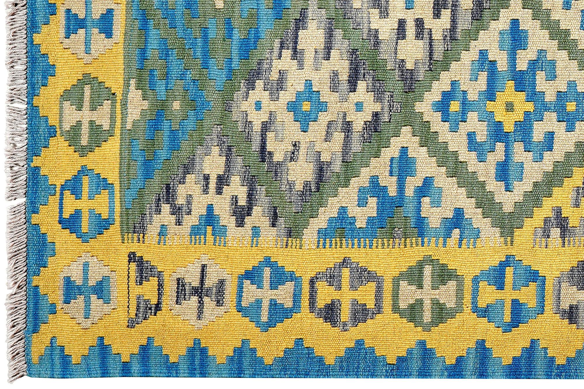 Kilim Gashgai Teppich Gelb 1
