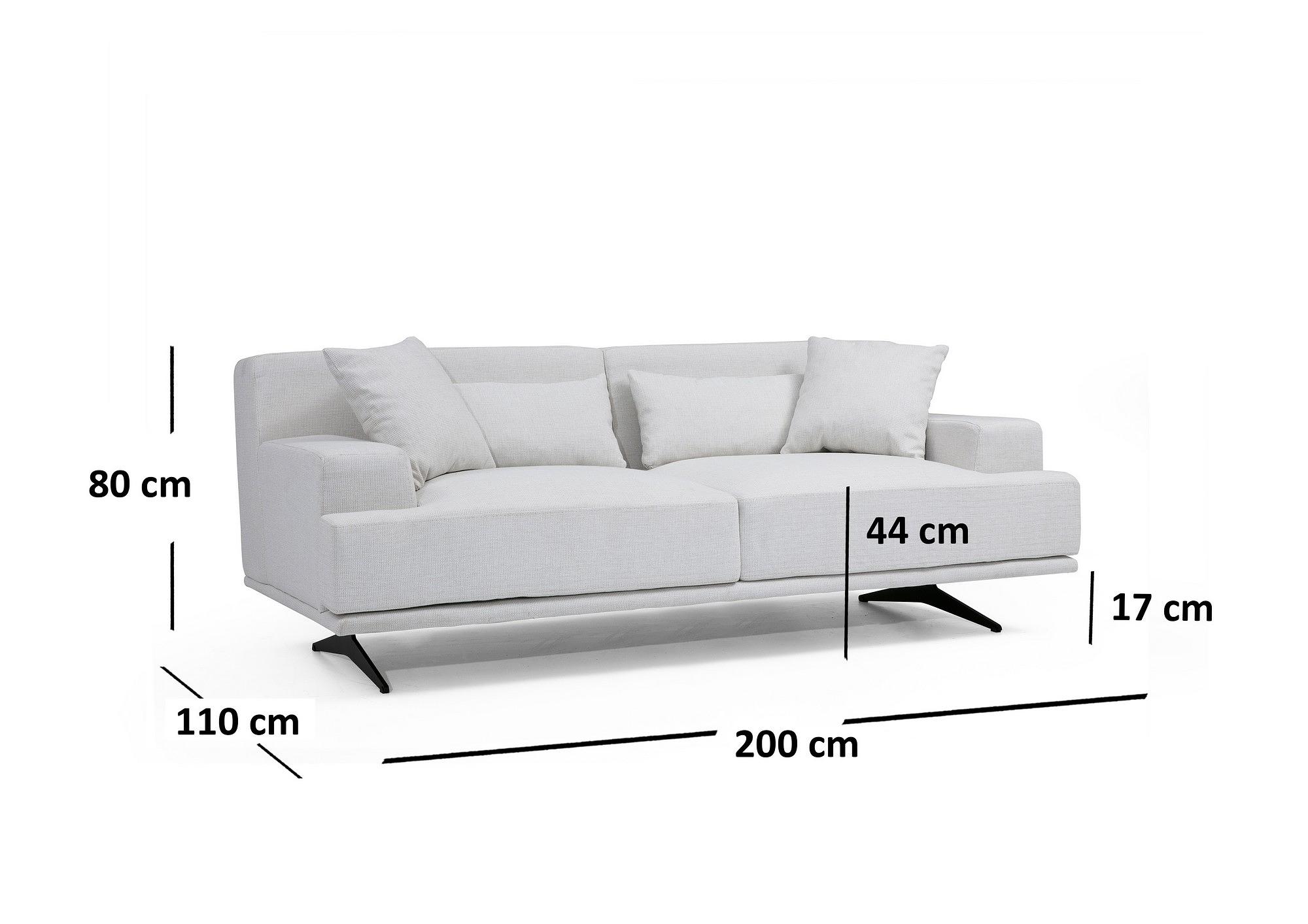 Bentley 2-Sitzer Sofa Creme 7