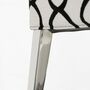 King Chair Stuhl Textil Metall Schwarz Gemustert 3