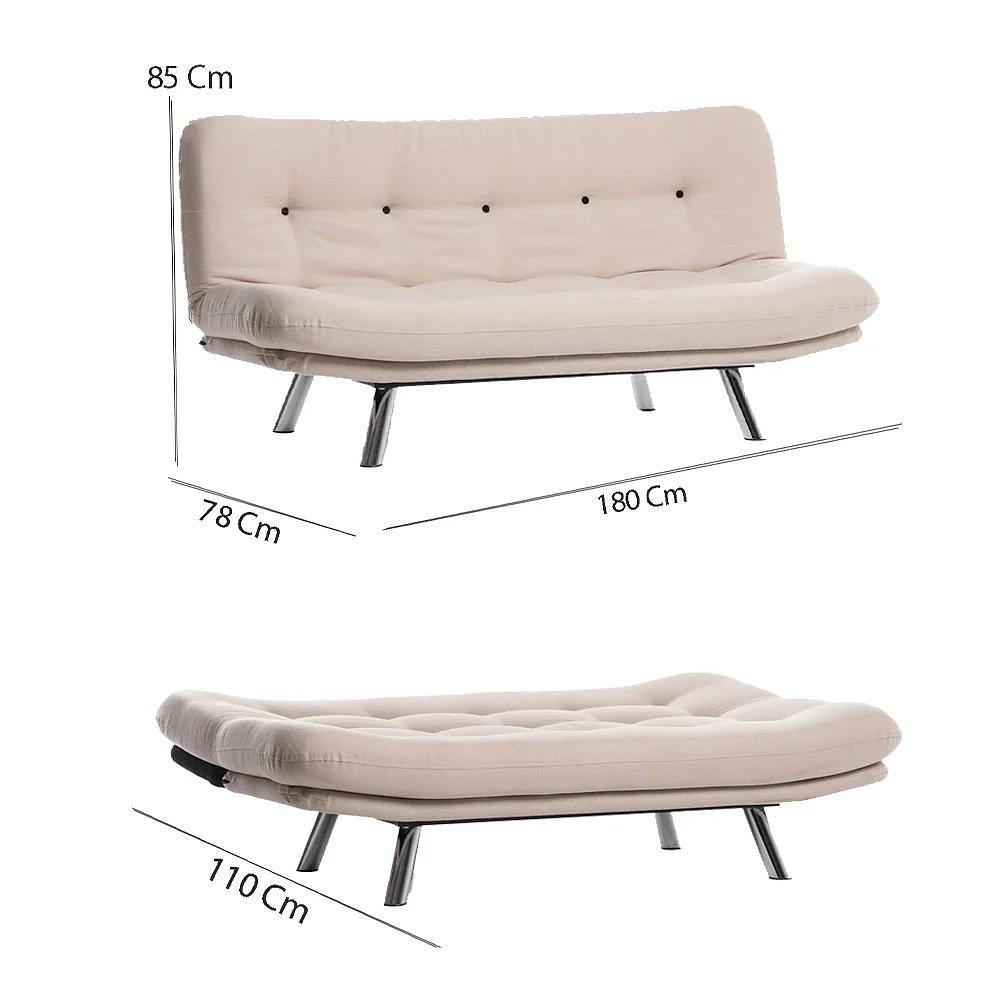 Misa Small V3 Schlafsofa 3-Sitzer Creme 8