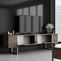 Luxe TV-Schrank Holzfurnier Silber 4