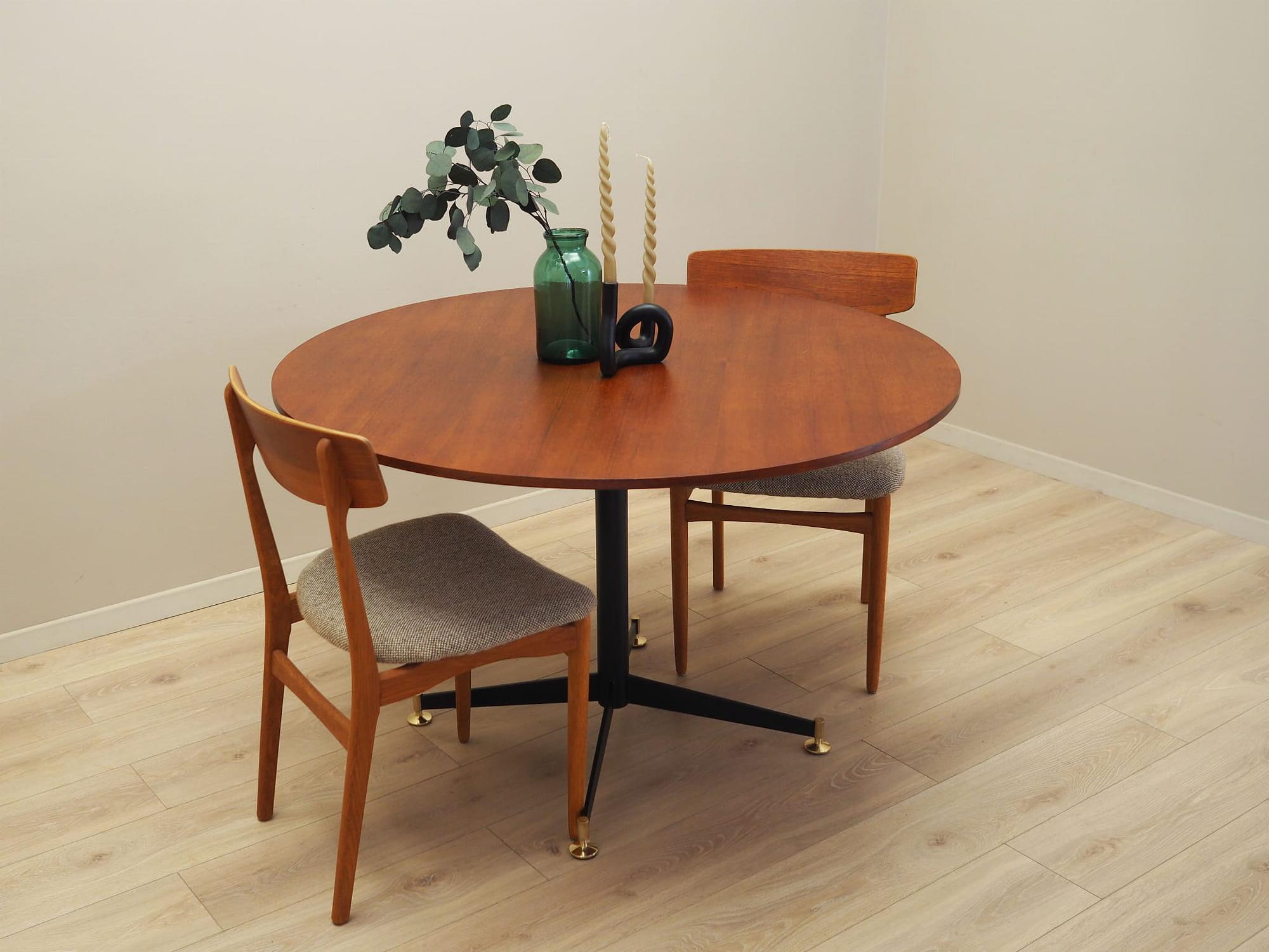 Dining table Teak wood 1970s 120cm 2