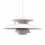 Vintage pendant lamp metal white 1970s 0