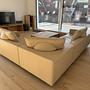 Ecksofa 4-Sitzer & Ottoman Leder Beige 2