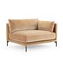 Vincent 1-seater module, right, matte beige velour 0