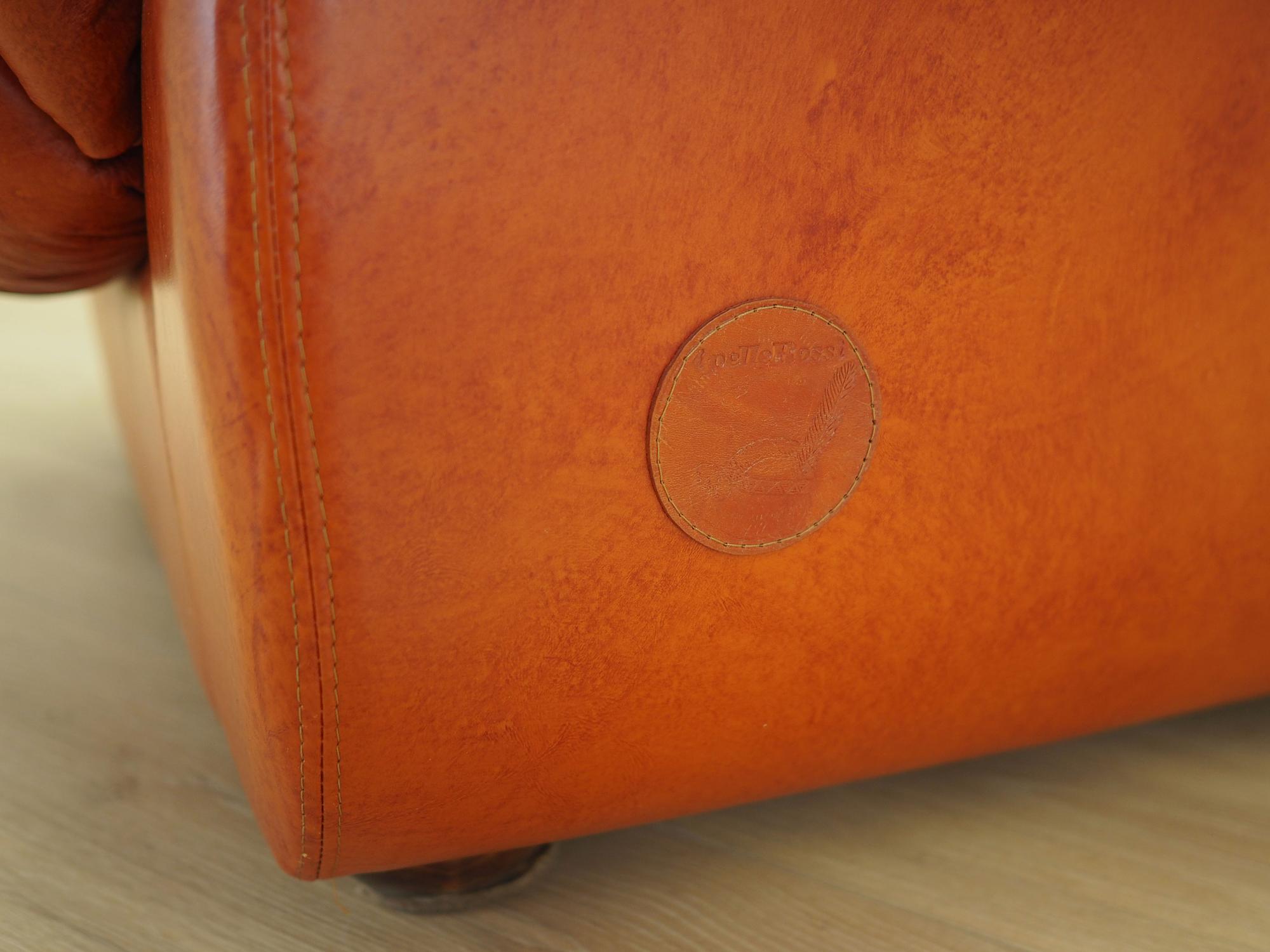 Armchair Leather Brown 1970s 14