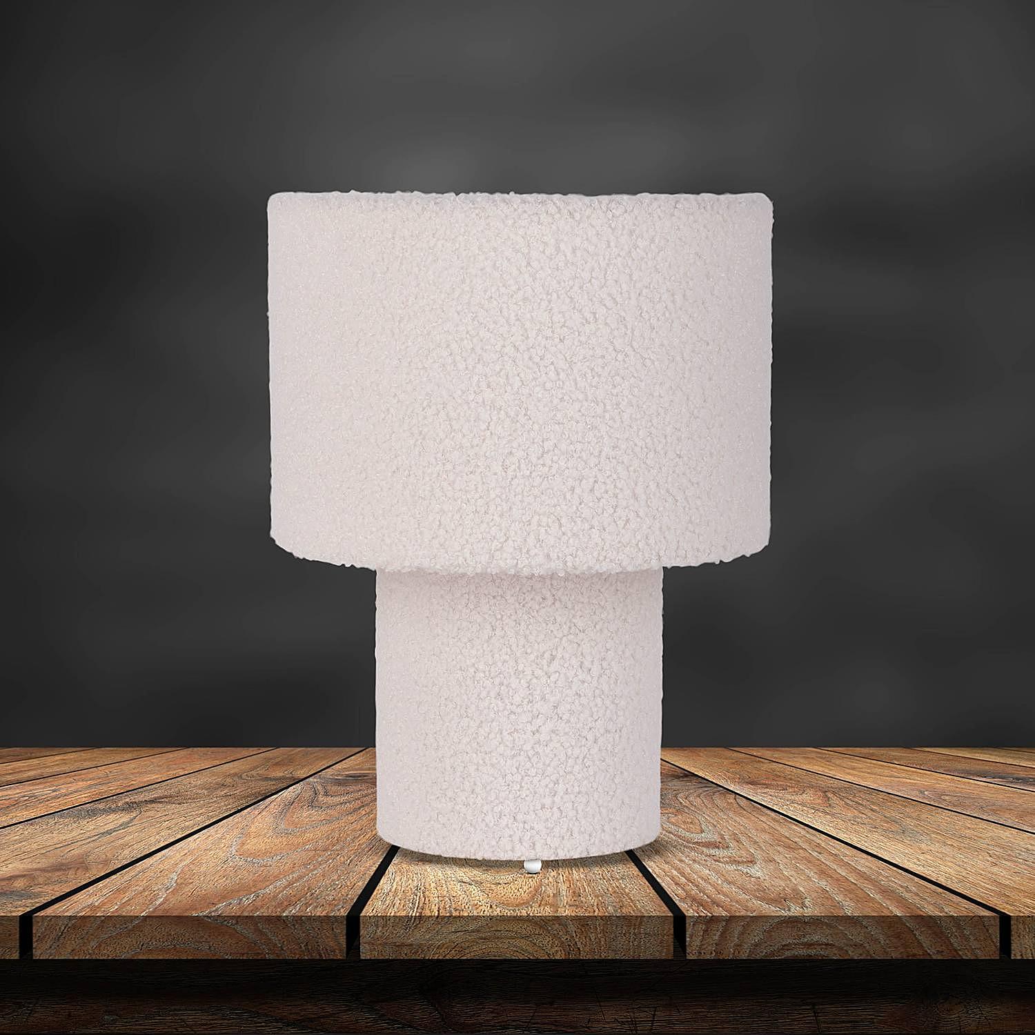 Fluffy Table Lamp Mixed Fabric Iron 1-Light 1