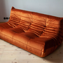 Togo Lounge Set 3-piece Velvet Amber-Orange 2