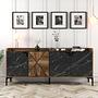 Venedik Sideboard Walnussbraun Marmoroptik Schwarz 0