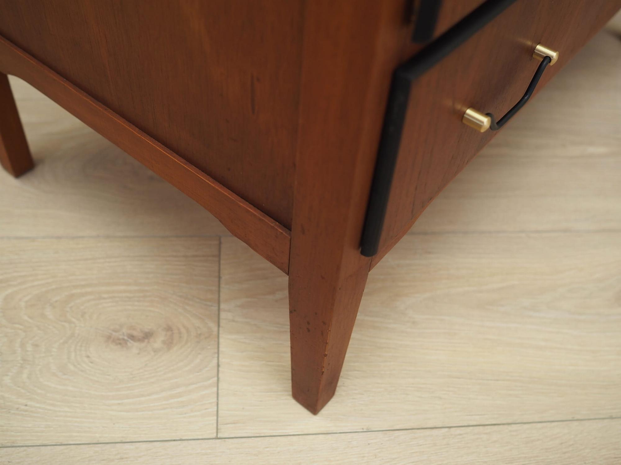 Vintage chest of drawers Teak wood Brown 1970s 10