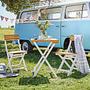 Garden dining set MORNING STAR set of 3 Acacia semi-solid Brown 2
