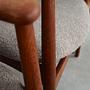 Vintage Stuhl Teakholz Textil Grau 1960er Jahre 11