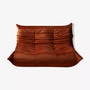 Togo Sofa 2-Sitzer Samt Bernstein-Orange 0