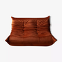 Togo Sofa 2-seater velvet amber-orange 0
