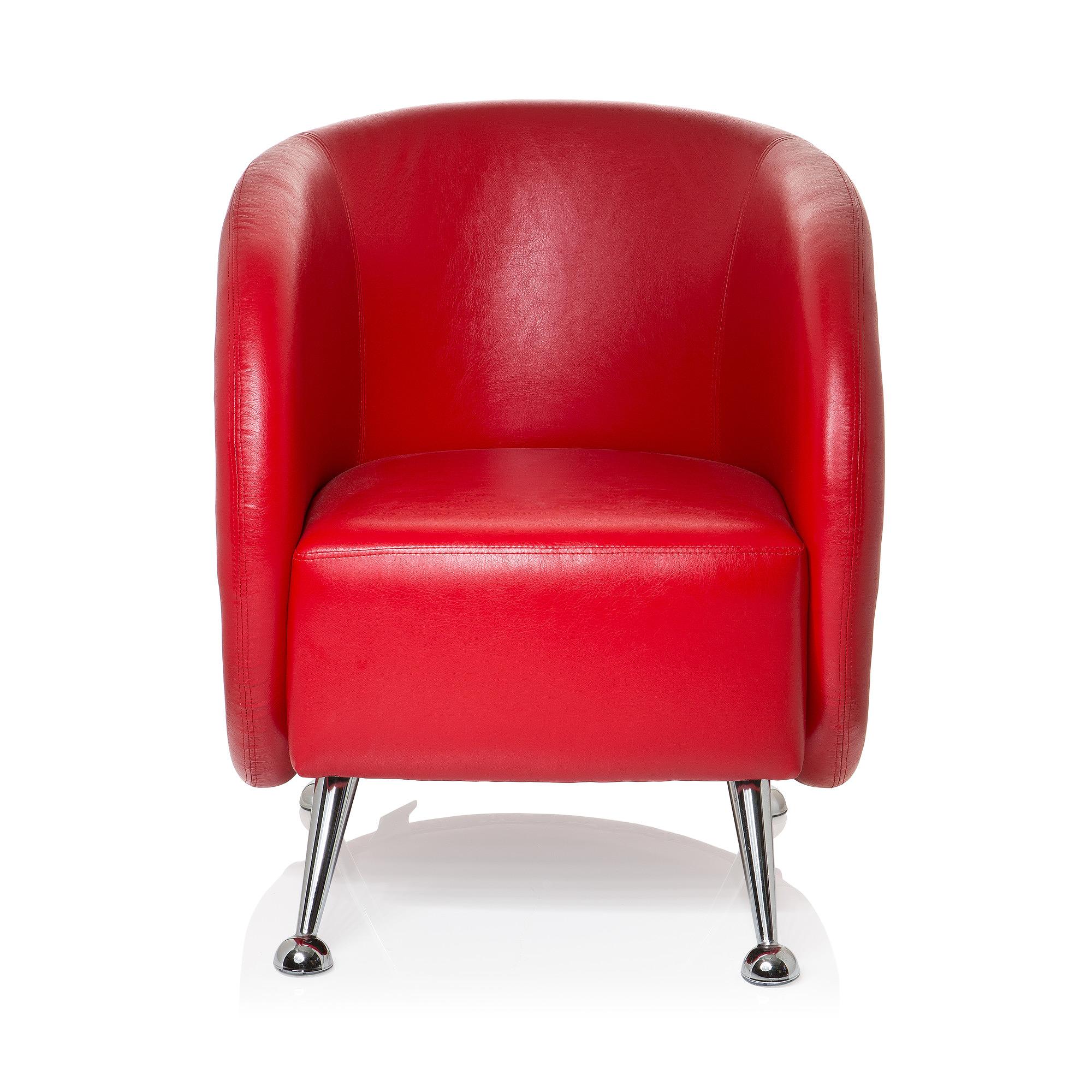 ST. LUCIA Office chair Faux leather Red 0