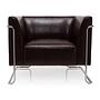 CURACAO Armchair Faux Leather Brown 0