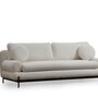 Sofa 3-Sitzer Textil Weiß 6