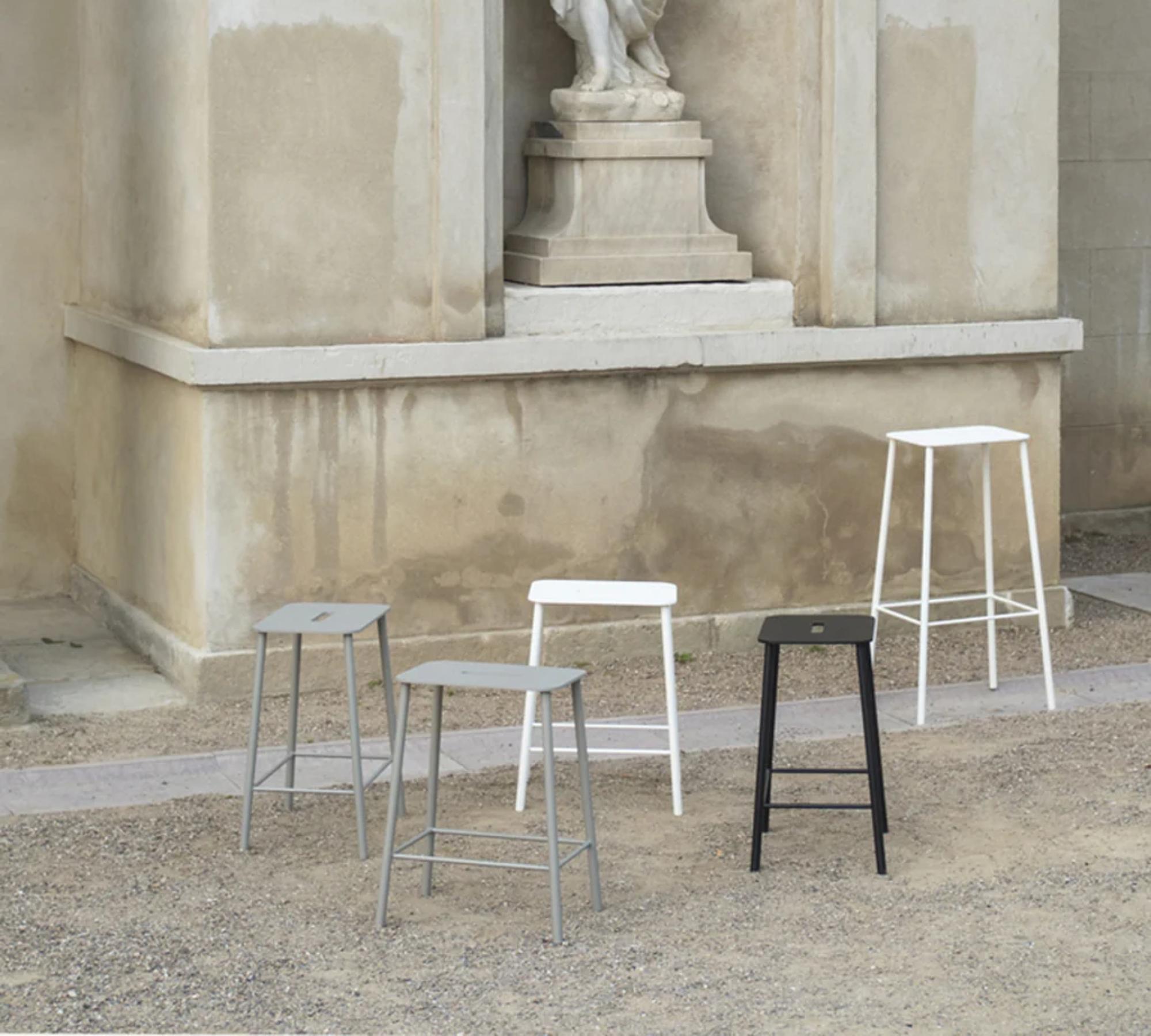 Adam Mono Garden Stool White 3