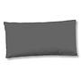 Uni Satin Kissenbezug Baumwolle Grau 40 x 80 cm 0