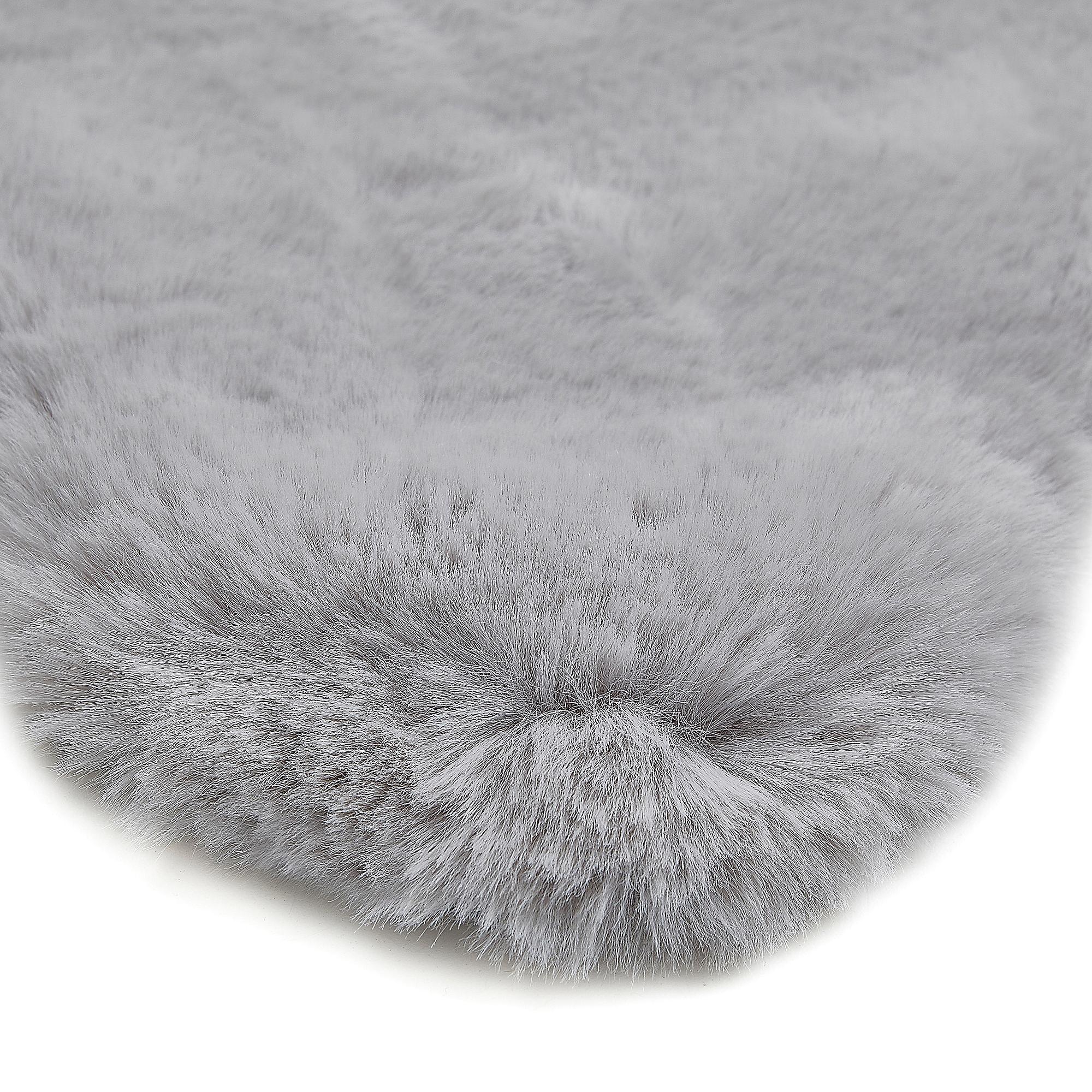 Decorative Faux Fur Como Woven Fabric Grey 4
