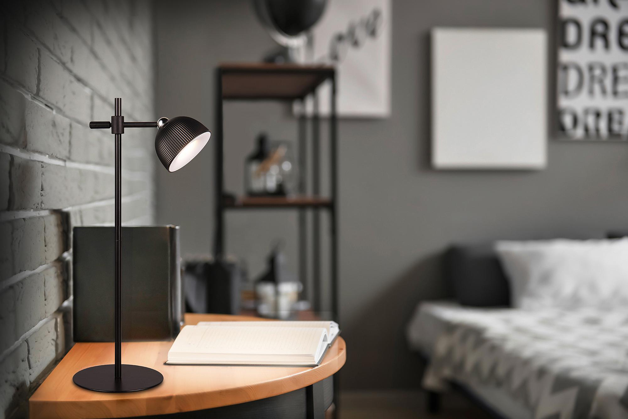 Maxima LED-Tischleuchte Kunststoff Schwarz 1-flammig 1