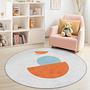 Geometric pattern children's rug Multicolored Ø180cm 1