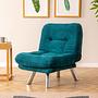 Misa Small Solo Sofa Bed 1-seater Petrol Green 1