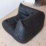 Togo Ecksofa Madras-Leder Schwarz 2