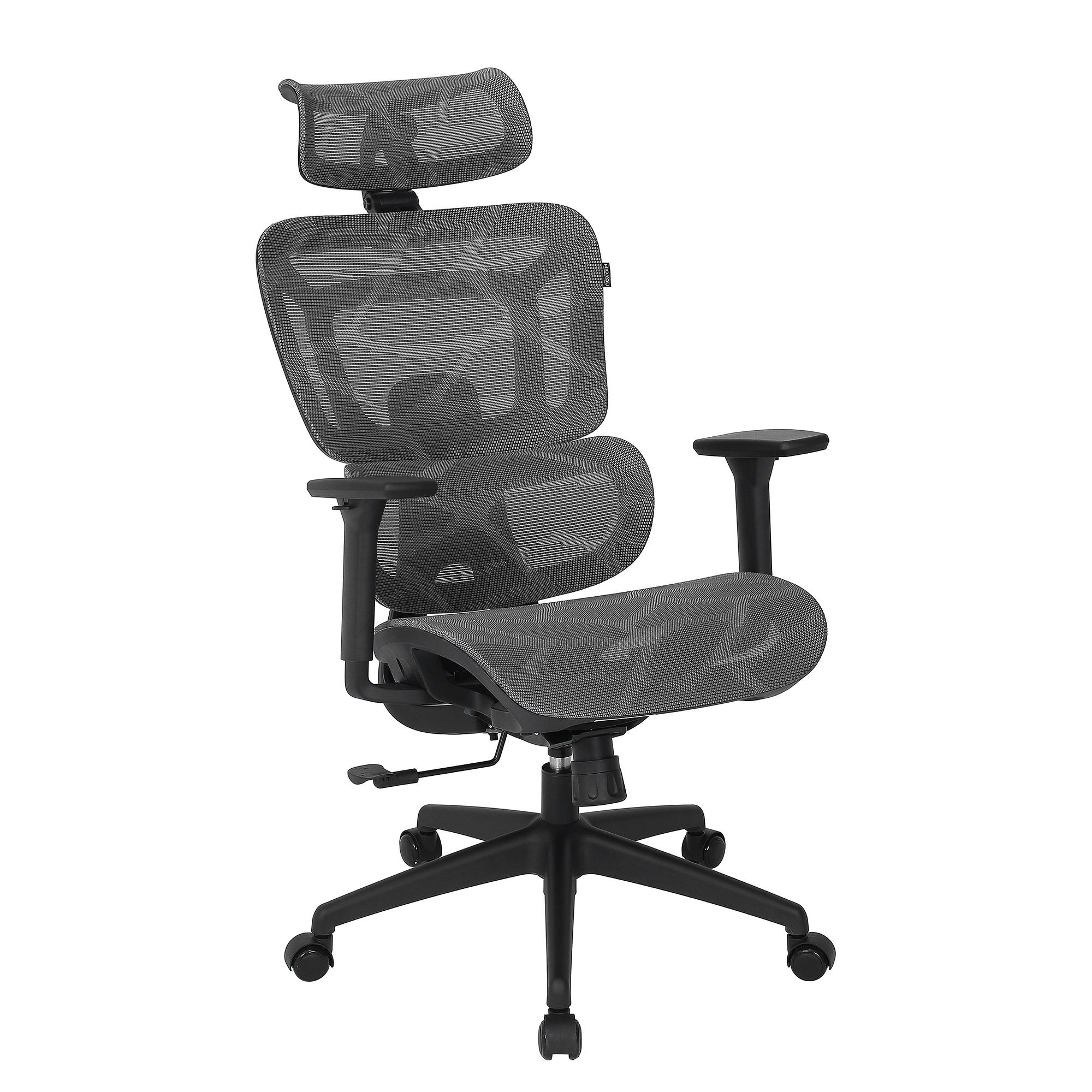 Bürodrehstuhl Doum Mesh Metall Grau Weiß 2