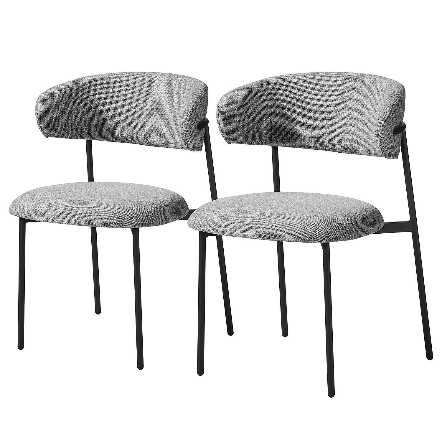 2x Upholstered chair Podington Grey 0
