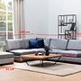 Tulip Ecksofa Links mit Hocker Dunkelgrau 4