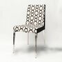King Chair Stuhl Textil Metall Schwarz Gemustert 0