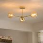3-light ceiling lamp iron gold 6