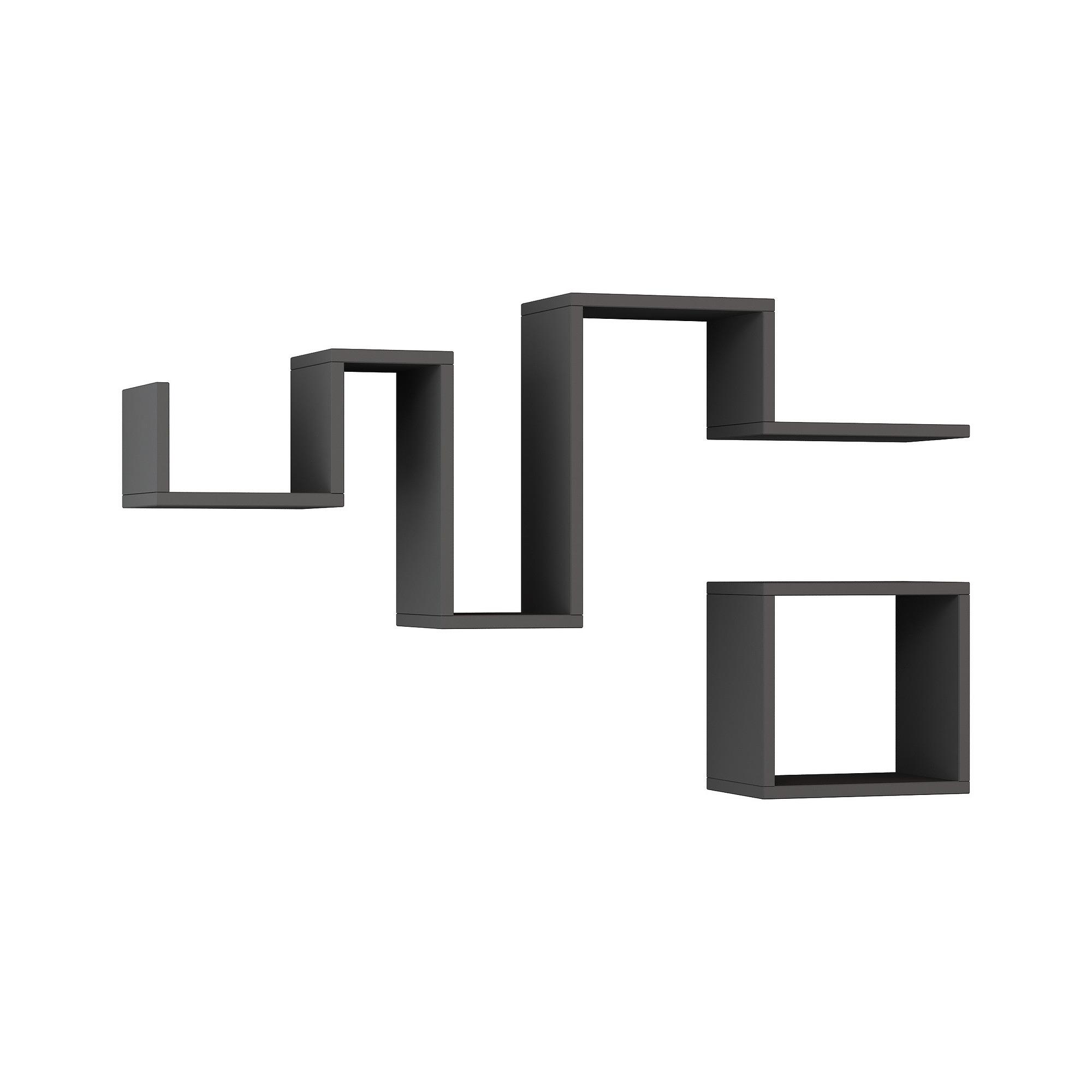 Follow Wandregal Holzfurnier Anthrazit 2