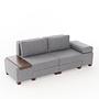 Perenna Sofa 3-Sitzer Leinen Grau 5