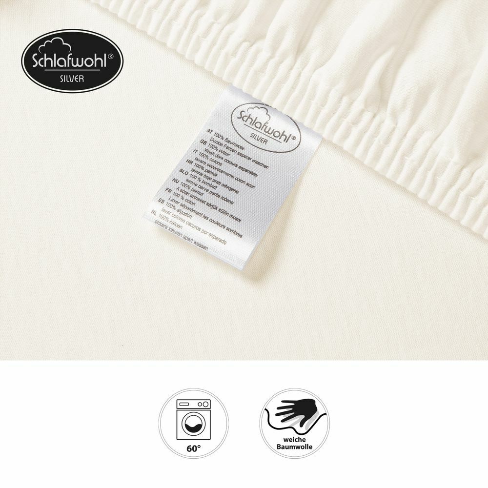 Spannleintuch für Boxspringbett aus Baumwolle Creme 3