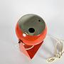 Vintage Lampe Metall Orange 1970er Jahre 1