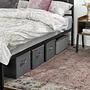 Storage box Rulls set of 3 mixed fabric grey 2
