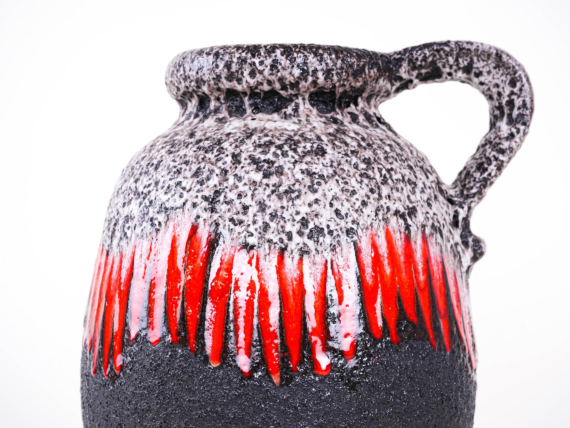 Keramikvase Fat Lava 1960er Jahre 1