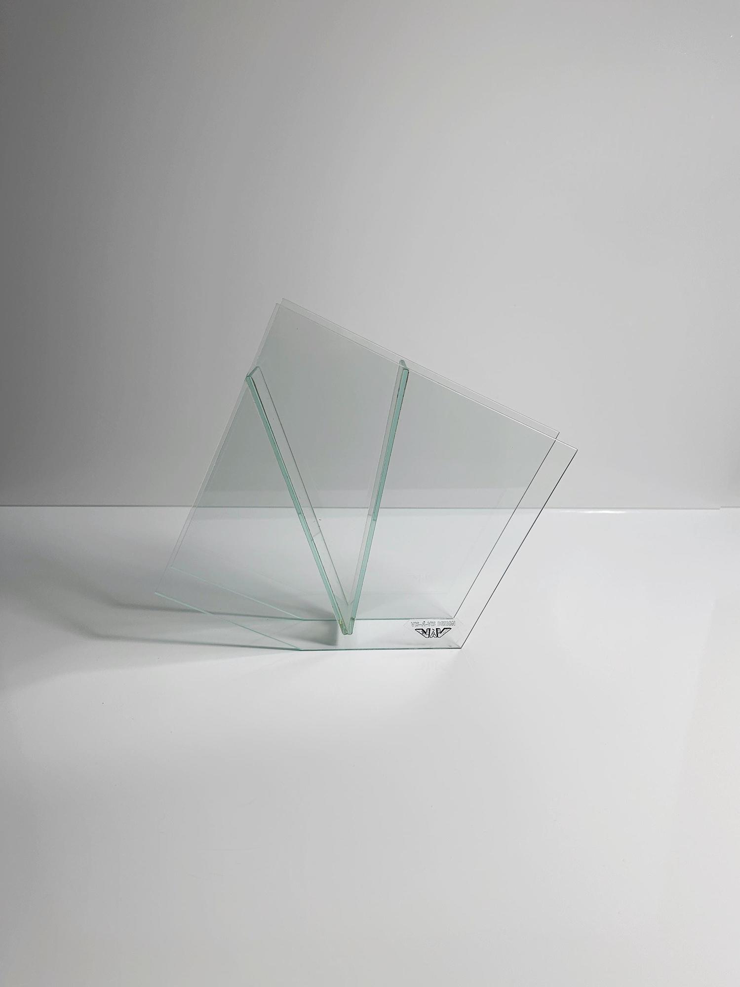 Postmodern Blumenvase Glas 1990er Jahre 7