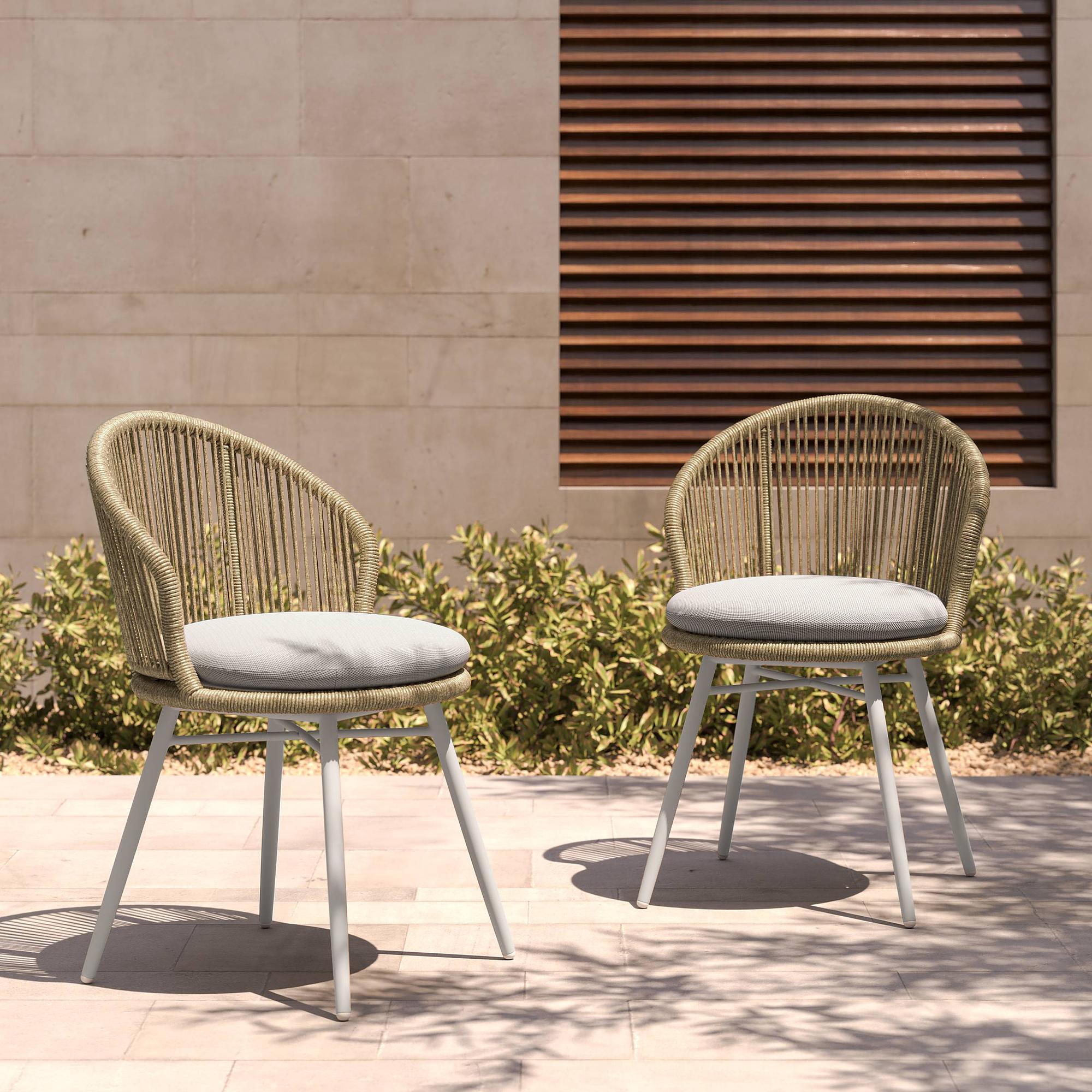2x Cabello Gartenstuhl Polyester Aluminium 0